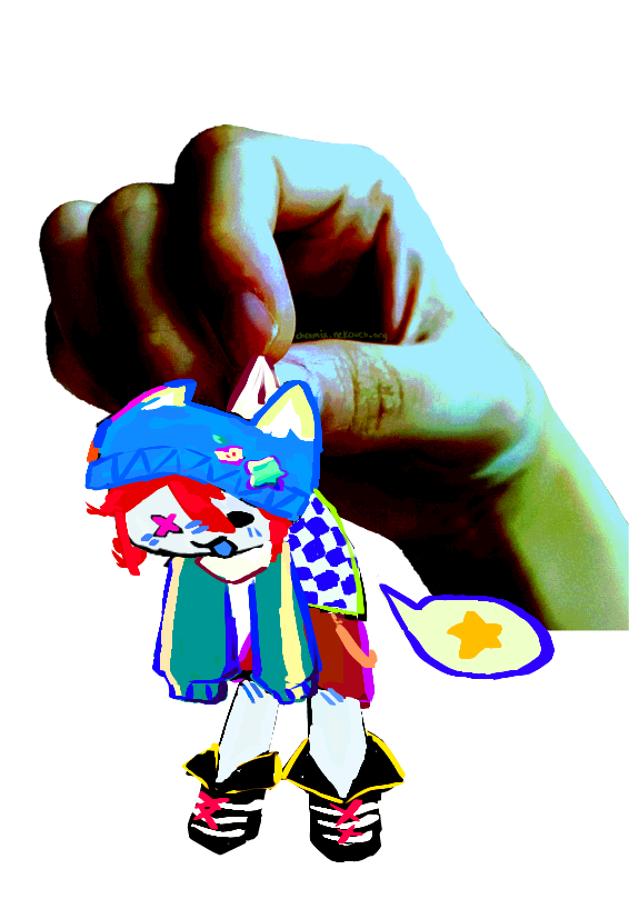 image of a hand picking up CHROMIX by the collar